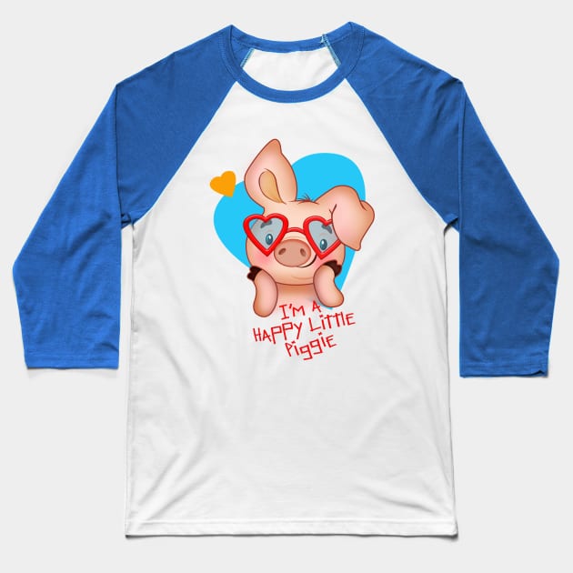 happy pig Baseball T-Shirt by richhwalsh